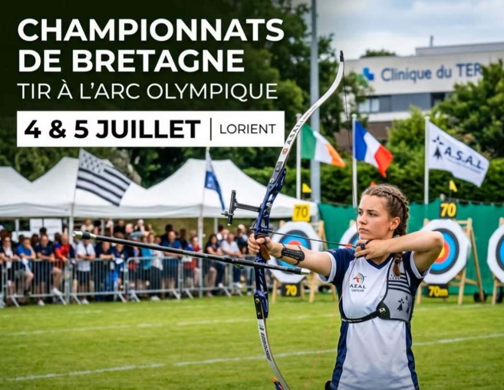 4 et 5 juillet 2026 :Championnat de Bretagne de Tir à l'Arc Olympique